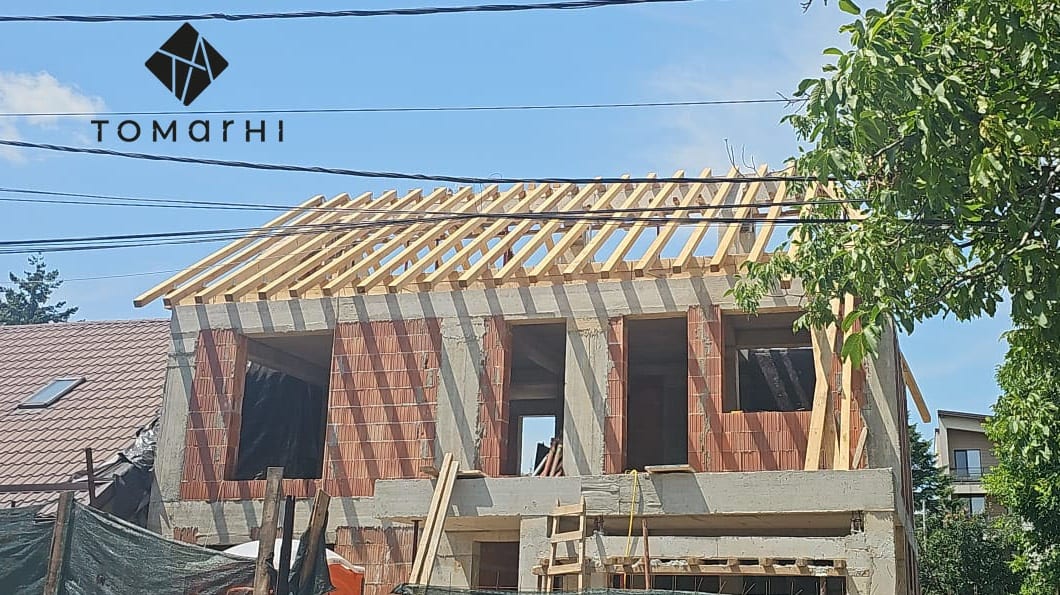 Locuință unifamilială P+1E+M, pe șantier, etapa 5